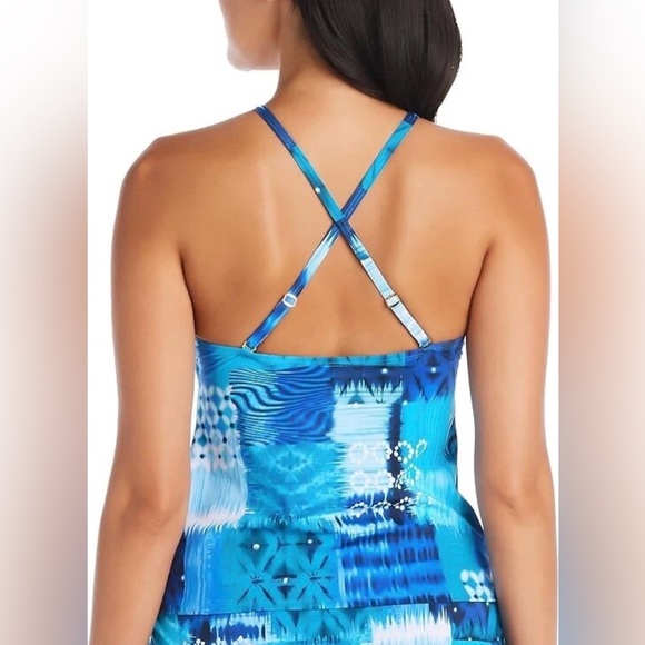 2pc Bleu Rod Beattie Women Too Hot to Handle High-Neck Tankini Top and bottom 10 - Picture 2 of 4
